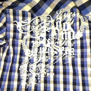 Vintage Mens Express Embroidered Long Sleeve Button Down